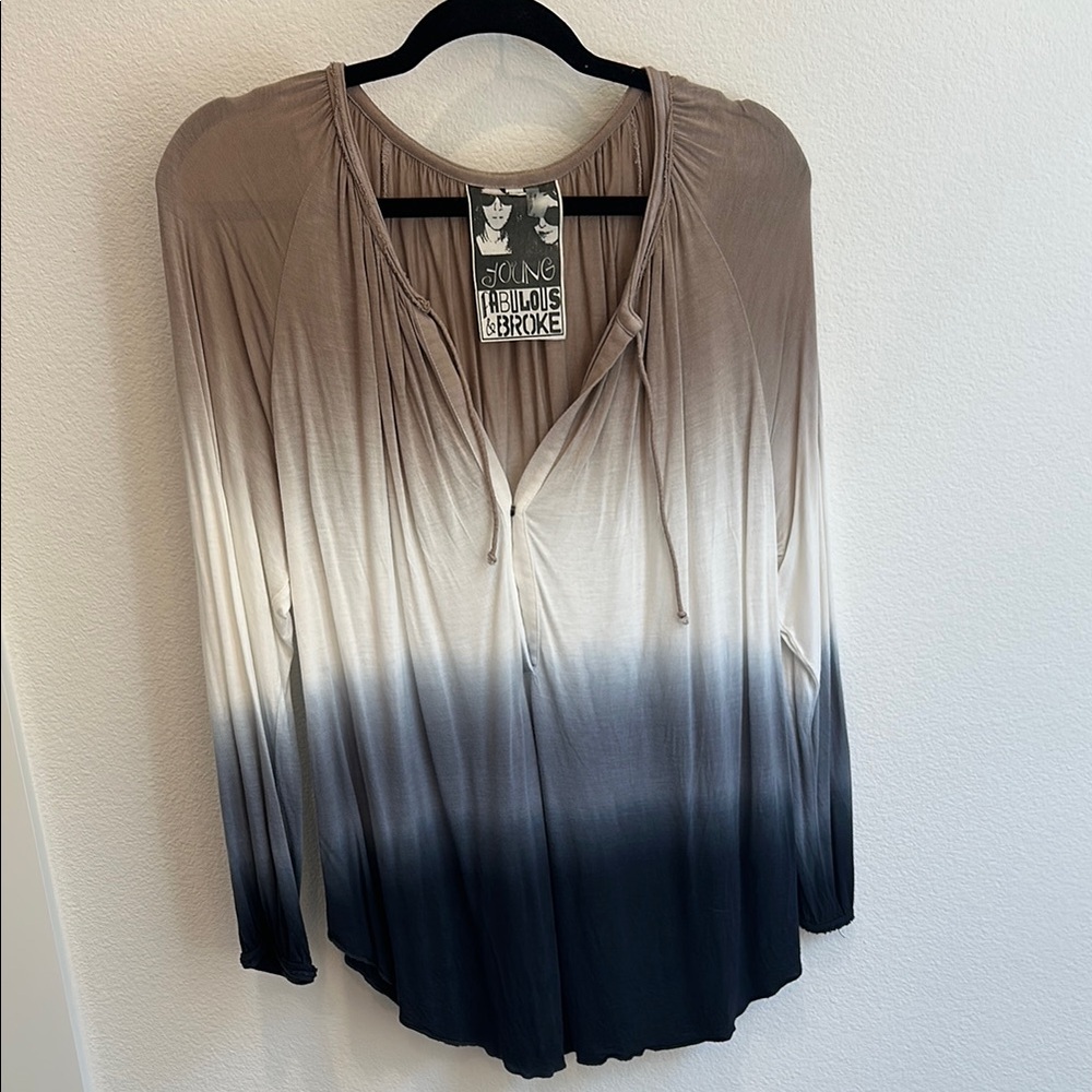 Young Fabulous & Broke Ombre Long Sleeve Top